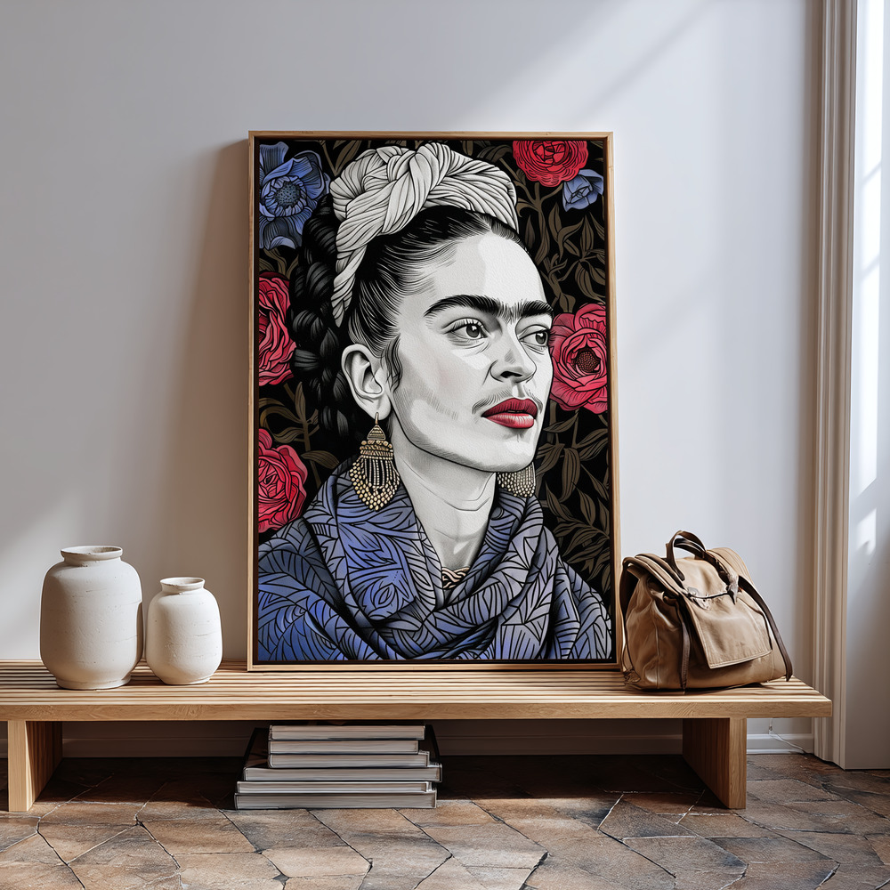 Canvas print - Frida Portrait 7 by the entrance