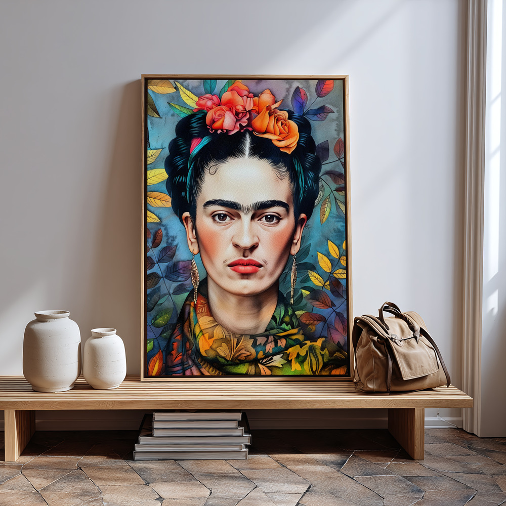 Canvas print - Frida Portrait 8 by the entrance