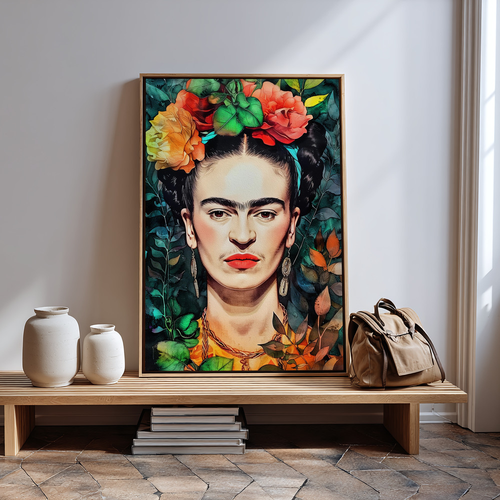 Canvas print - Frida Portrait 9 by the entrance