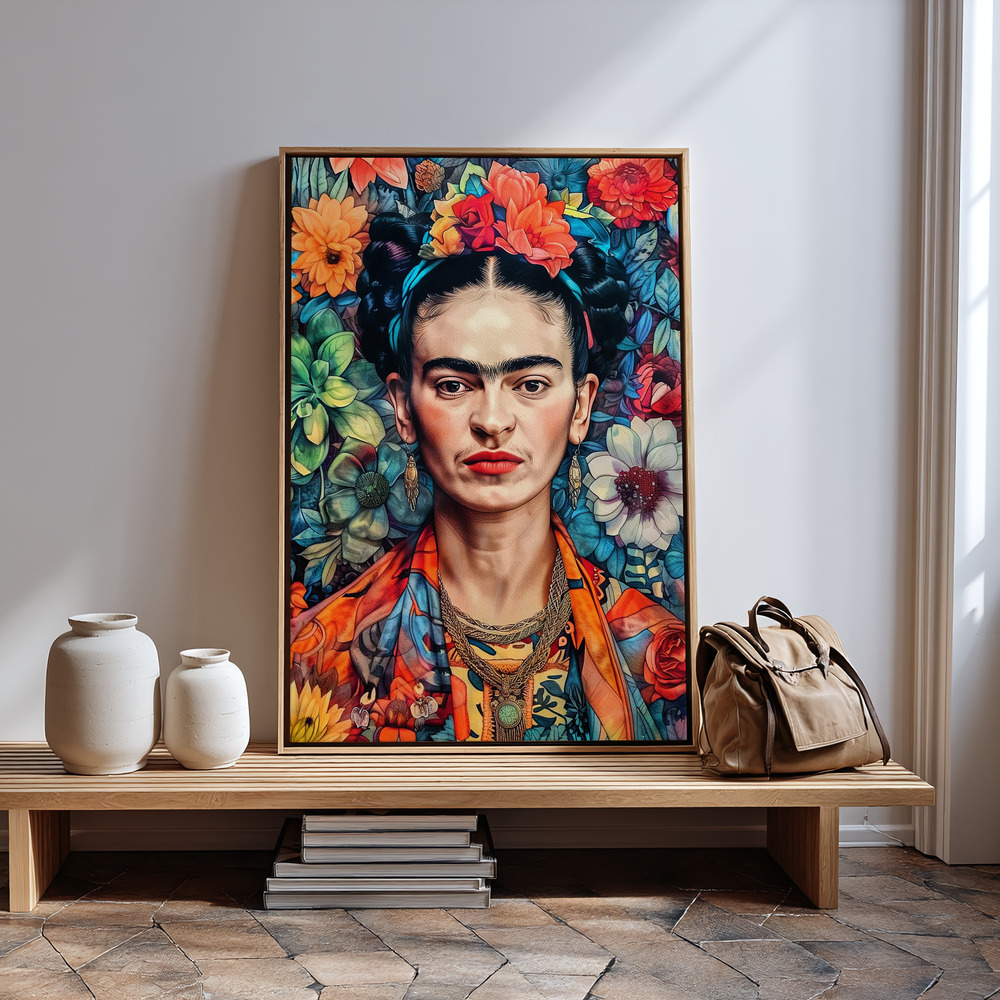 Canvas print - Frida Portrait 11 by the entrance