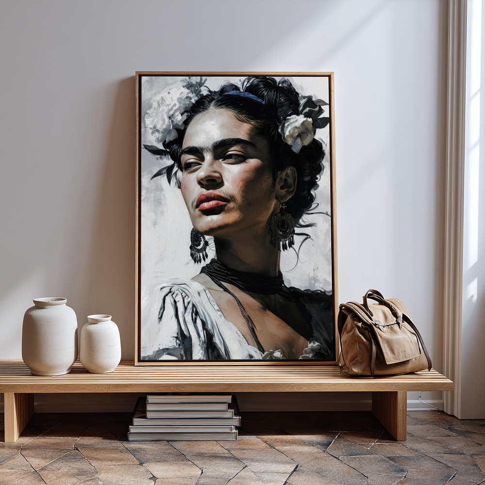 Canvas print - Frida Portrait 14 by the entrance