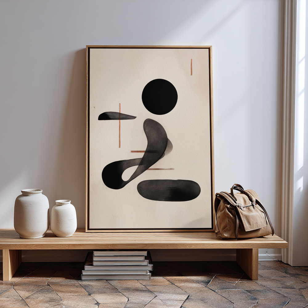 Canvas print - Japandi Modern Objects in guest room