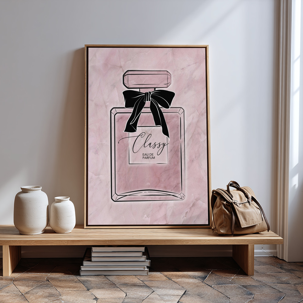 Canvastavla Pink Classy Perfume - Tavla - 100x150