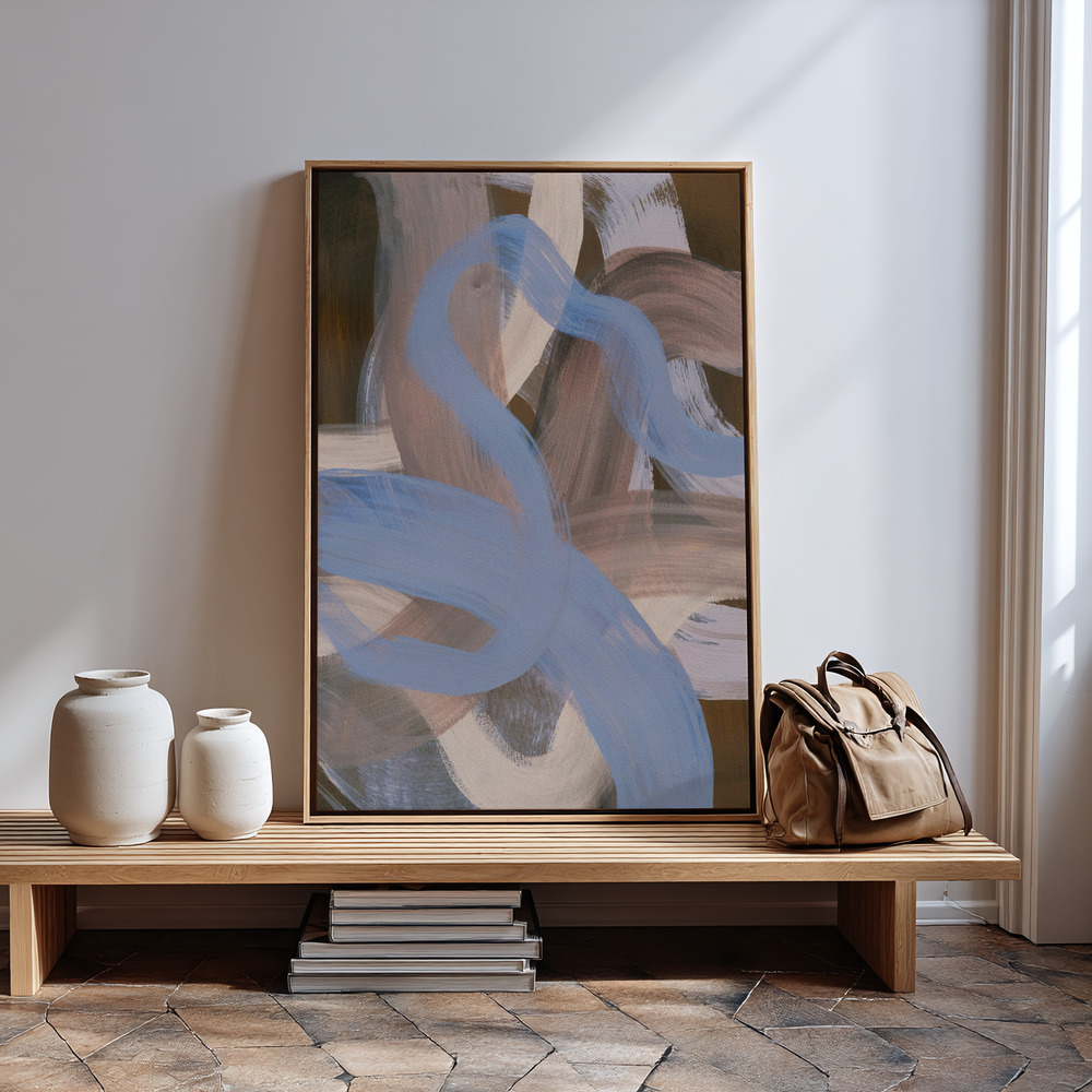 Canvas print - Abstract Brush Strokes 124X in guest room