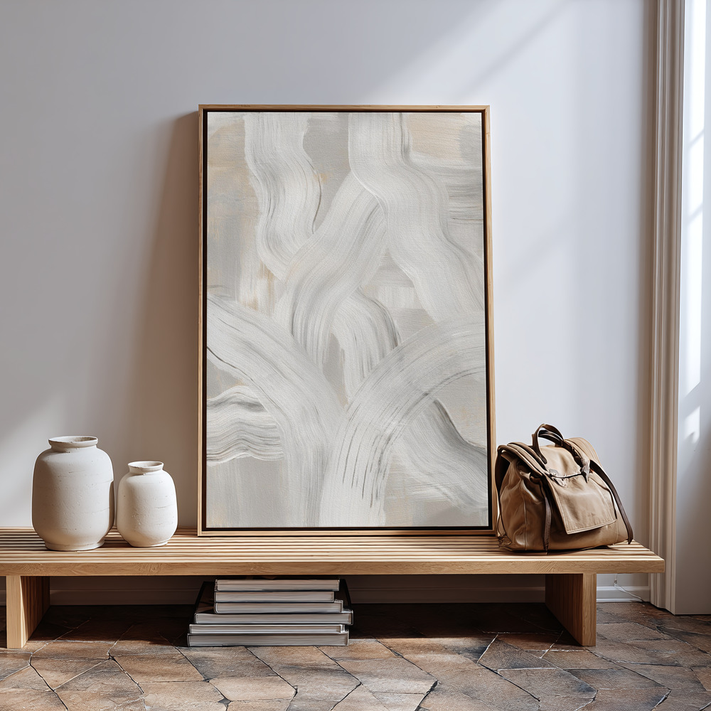 Canvas print - Abstract Brush Strokes 126 in guest room