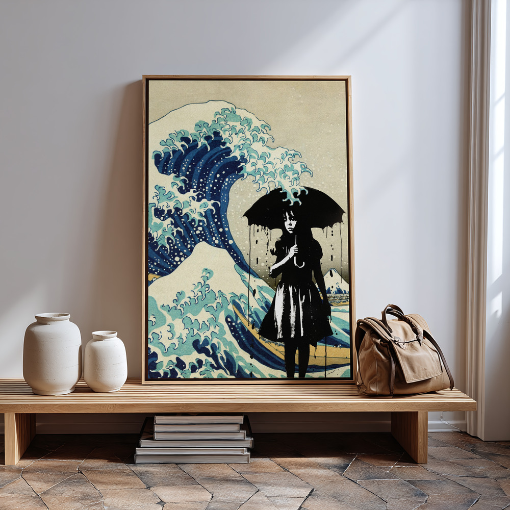 Canvas taulu - Under the Wave sisäänkäynnin luona