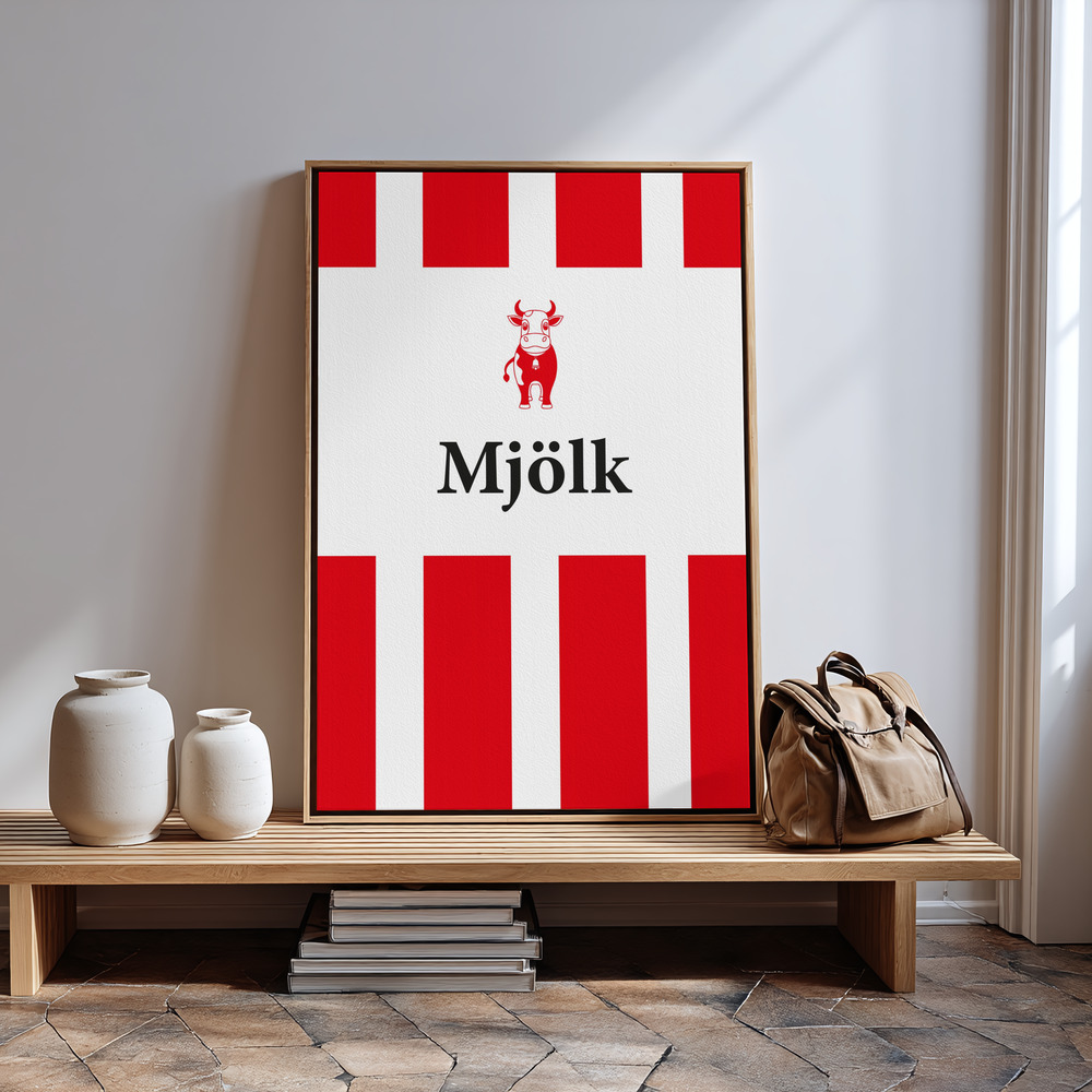 Toile - Mjölk Röd à l'entrée