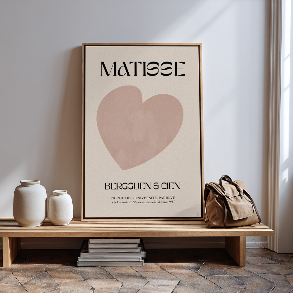 Canvas schilderi - Beige Heart bij de ingang