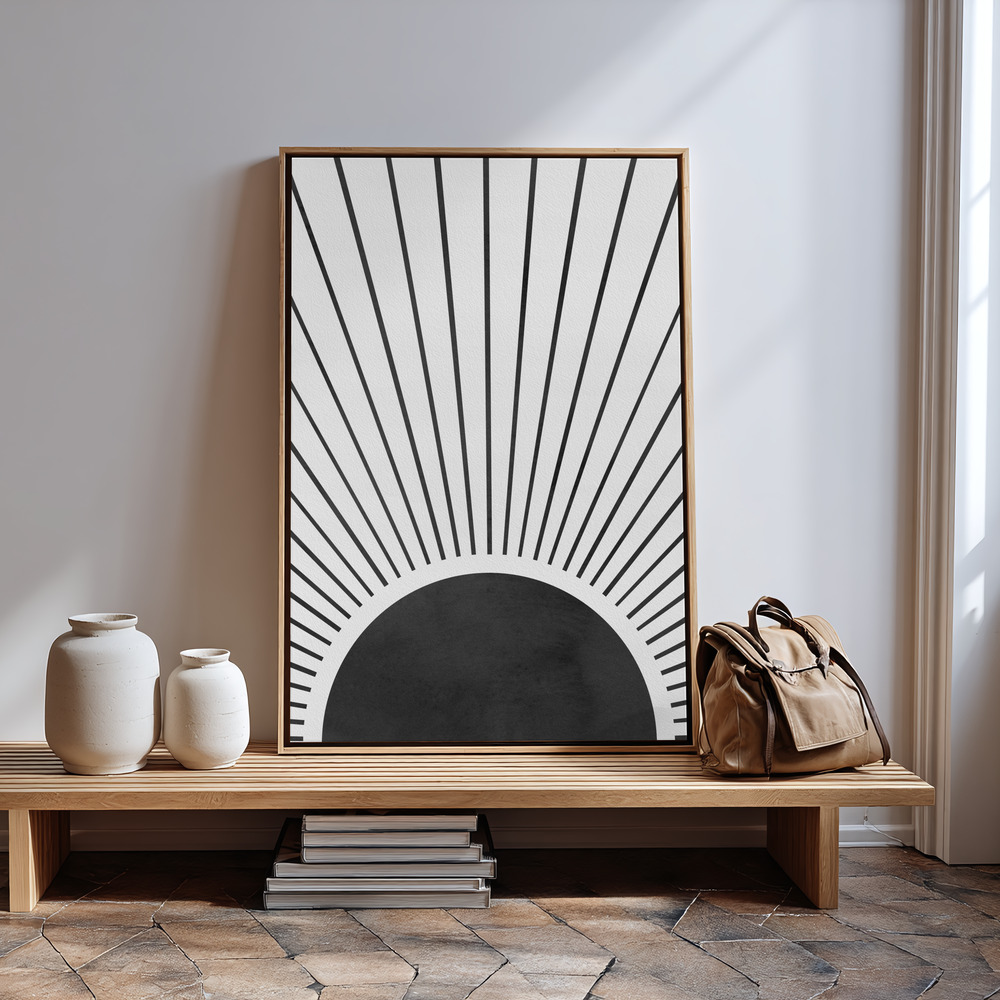 Leinwandbild - Sun rays in guest room