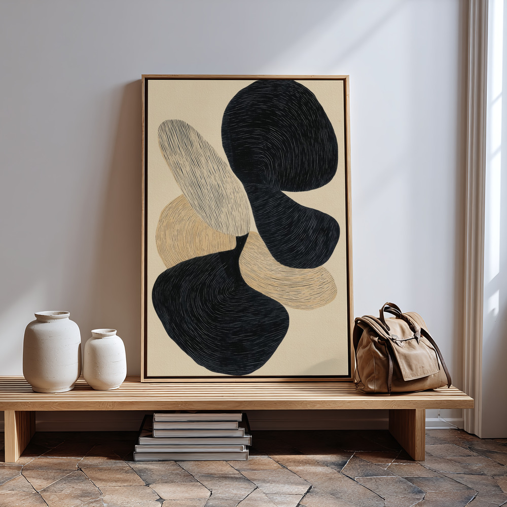 Leinwandbild - Freeform Geometry in guest room