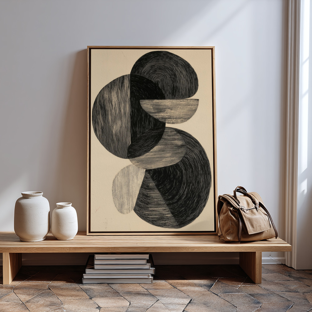 Canvas schilderi - Black Freeform bij de ingang