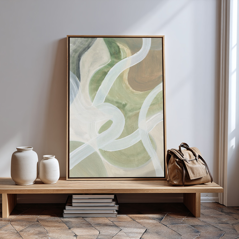 Canvas print - Abstract Loops 1 in guest room