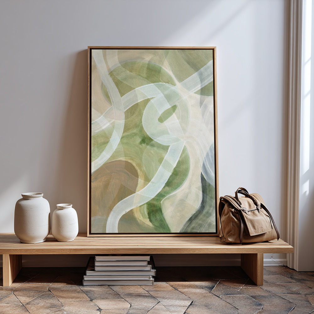 Leinwandbild - Abstract Loops 2 in guest room