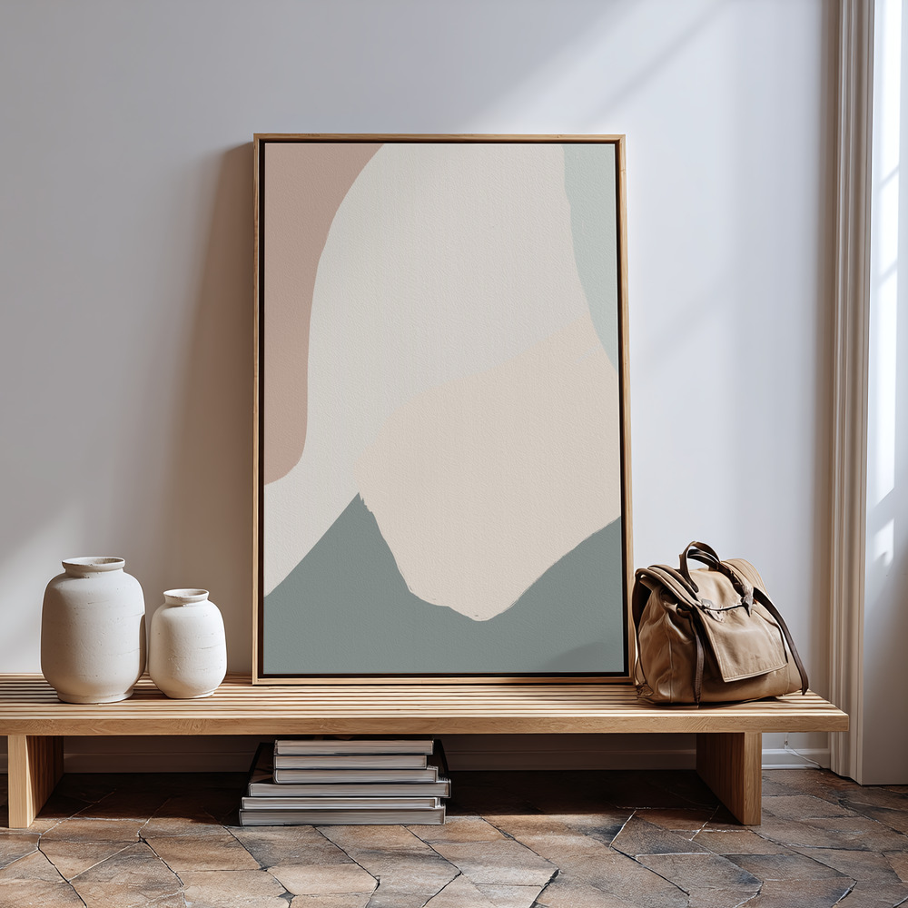 Canvas print - Soothing Beige Abstract in guest room