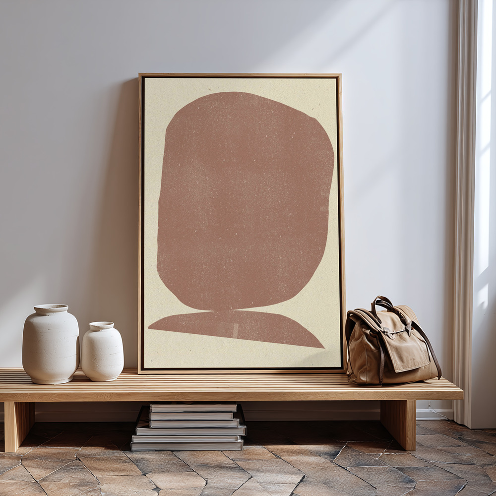 Canvas print - Earthy Stone in guest room