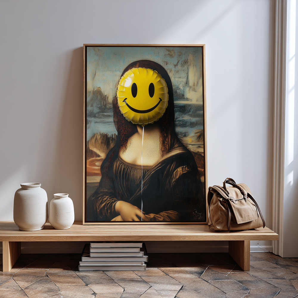 Canvas print - Parody of the Mona Lisa by the entrance