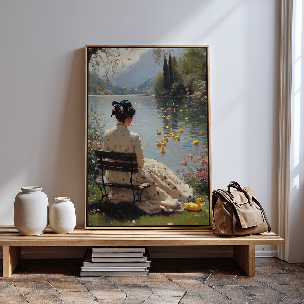 Canvas print - Tranquil Waterside by the entrance