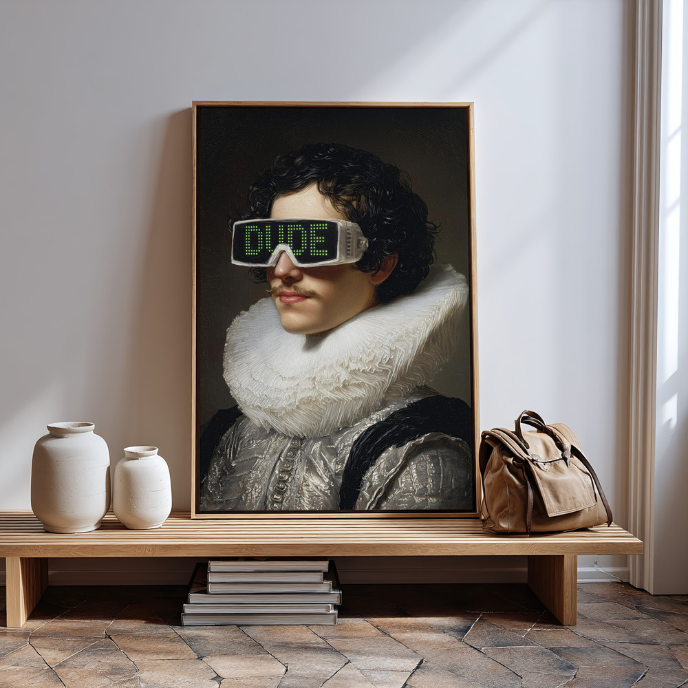 Canvas print - Noble Dude by the entrance