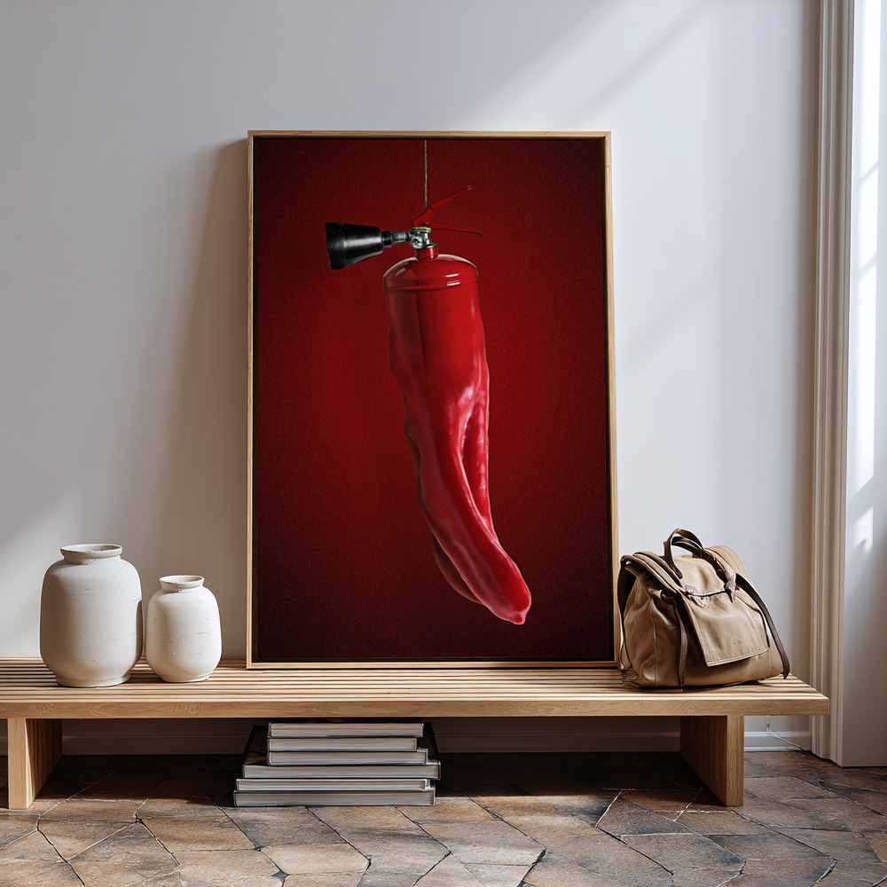 Canvas print - Unlikely #76 in guest room