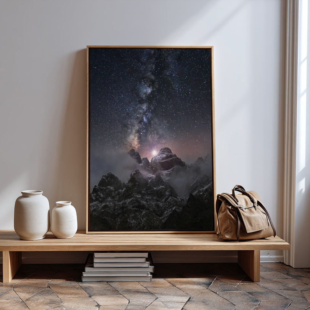 Canvas schilderi - At the edge of the world bij de ingang