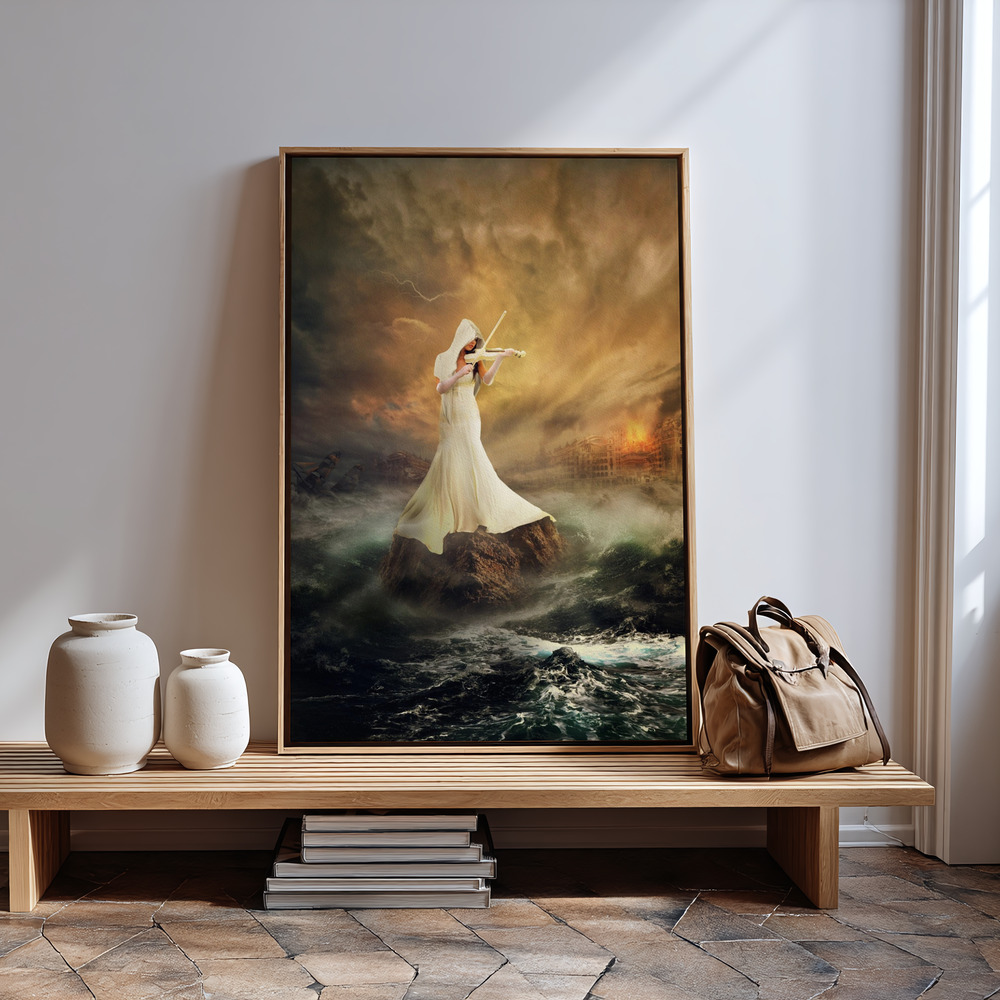 Canvas print - Rhythm of the storms in guest room