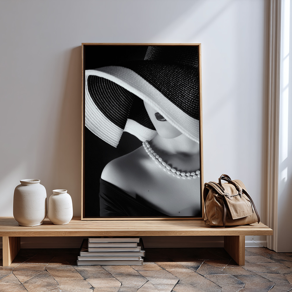 Canvas print - La femme au chapeau in guest room
