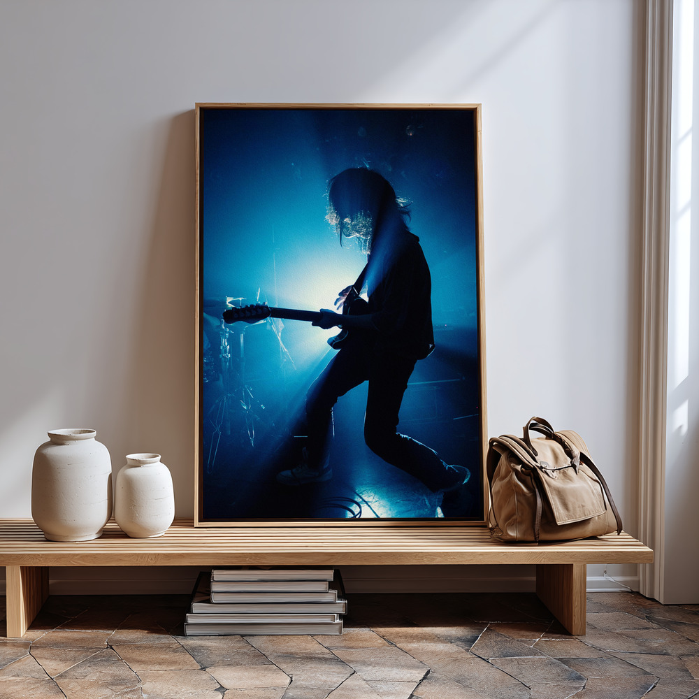 Canvas print - Blue ray in guest room