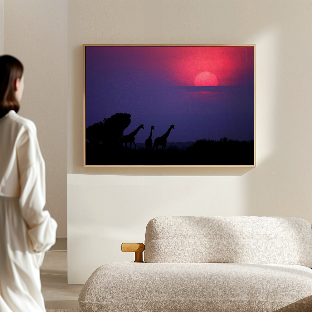 Canvas print - Sunrise in Uganda in the hall