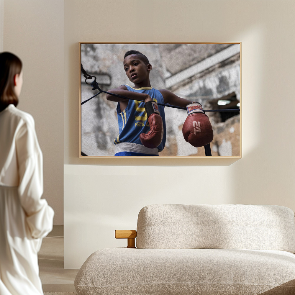 Toile - Boxing dans le hall