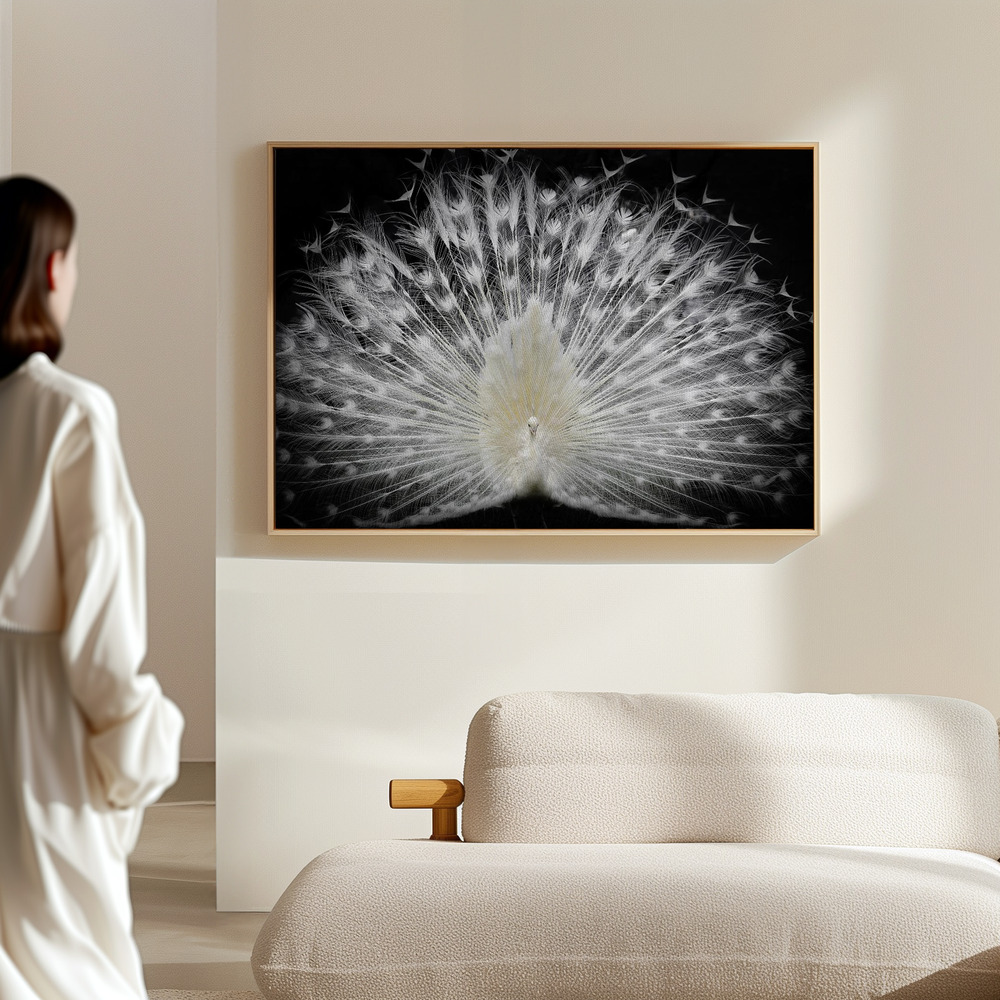 Canvas print - Black and white, in the hall
