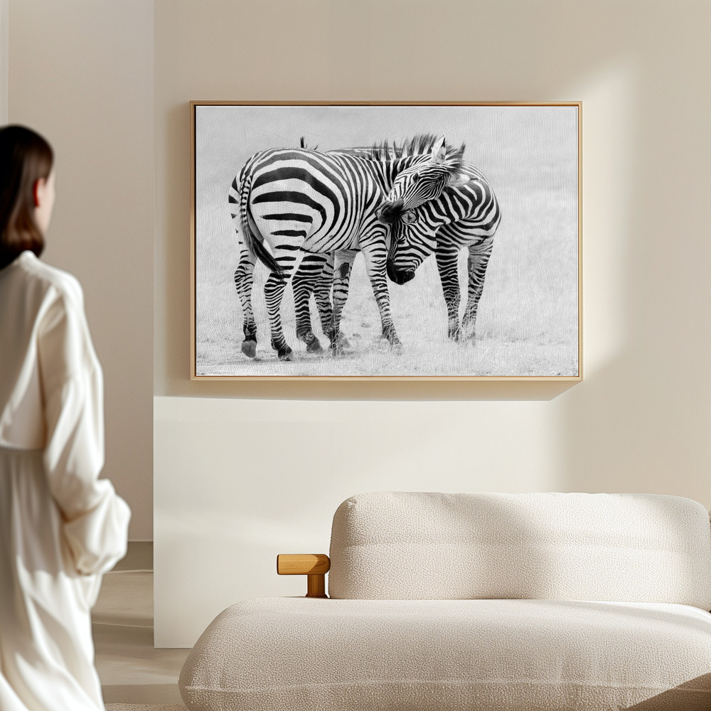 Canvas schilderi - Tender Moment in de hal