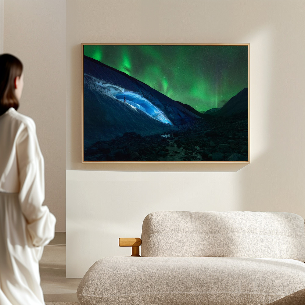 Canvas taulu - Athabasca Ice Burning salissa