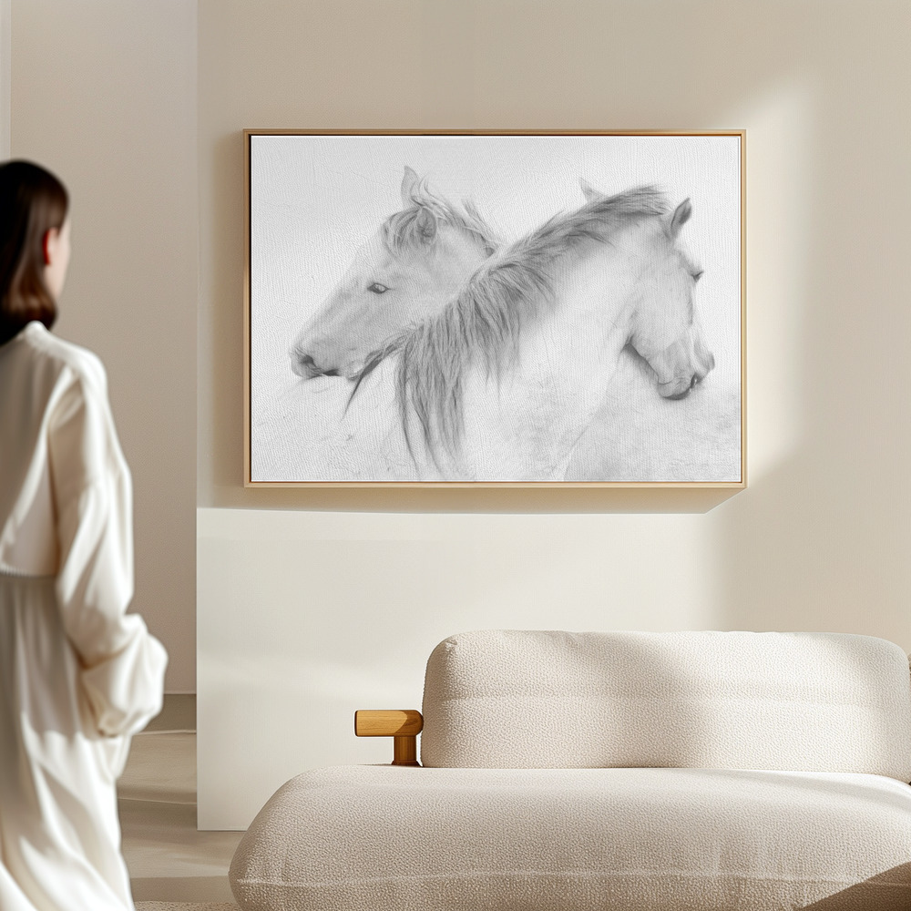 Canvas print - Horses in the hall