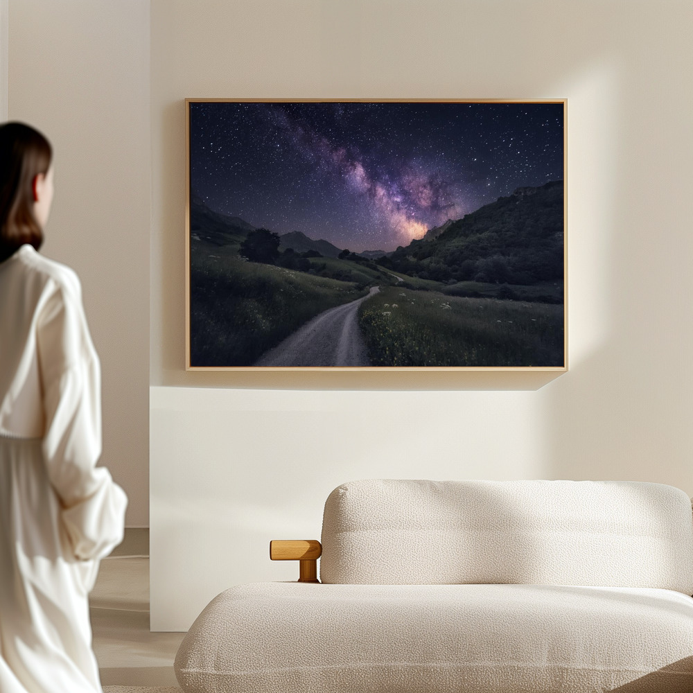 Canvas schilderi - Path to the Stars in de hal