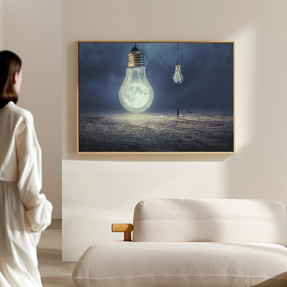 Canvas print - Moon Lamp in the hall