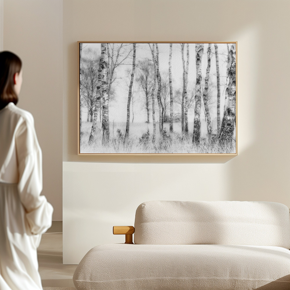 Canvas print - Black and white in the hall