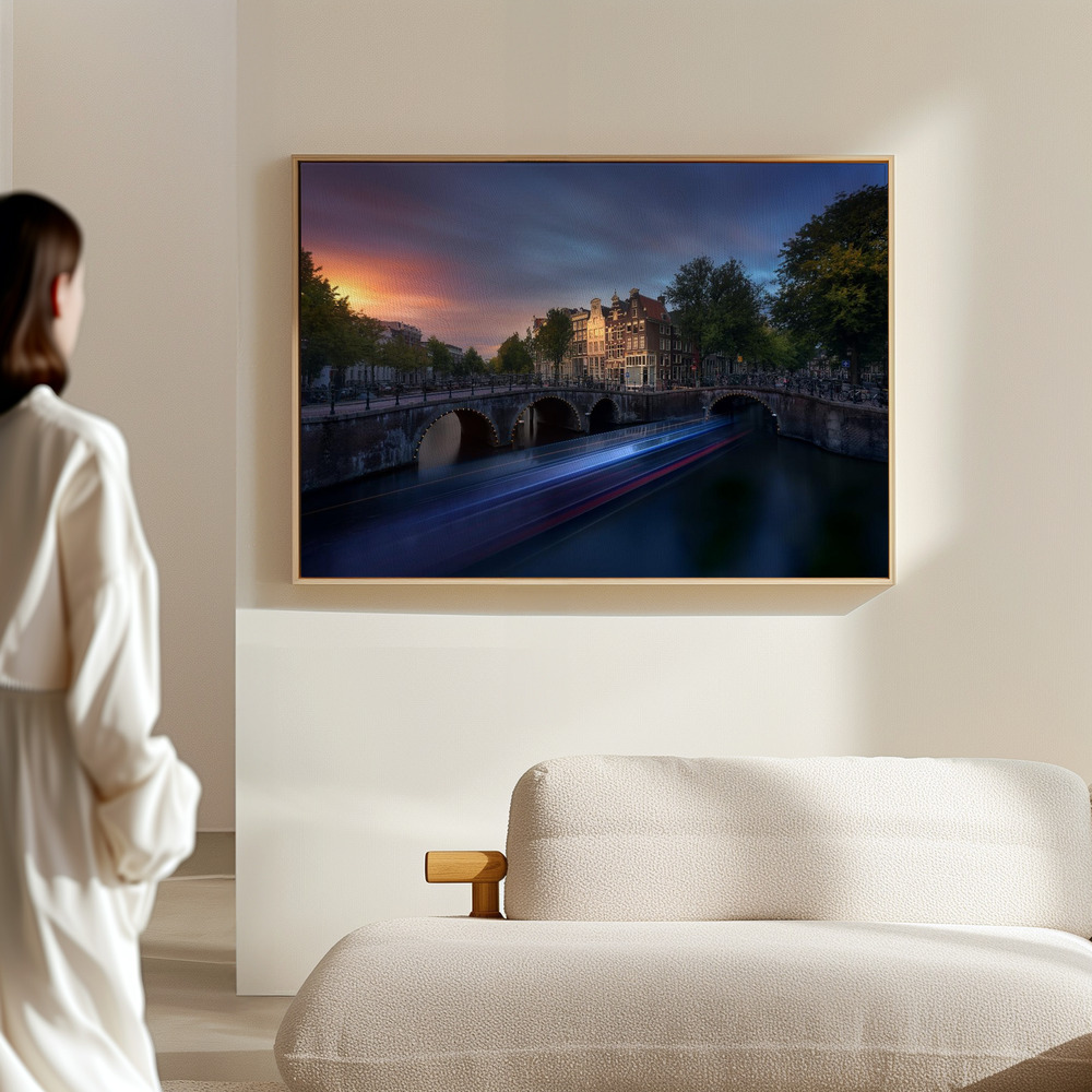 Canvas print - Amsterdam Sunset in the hall