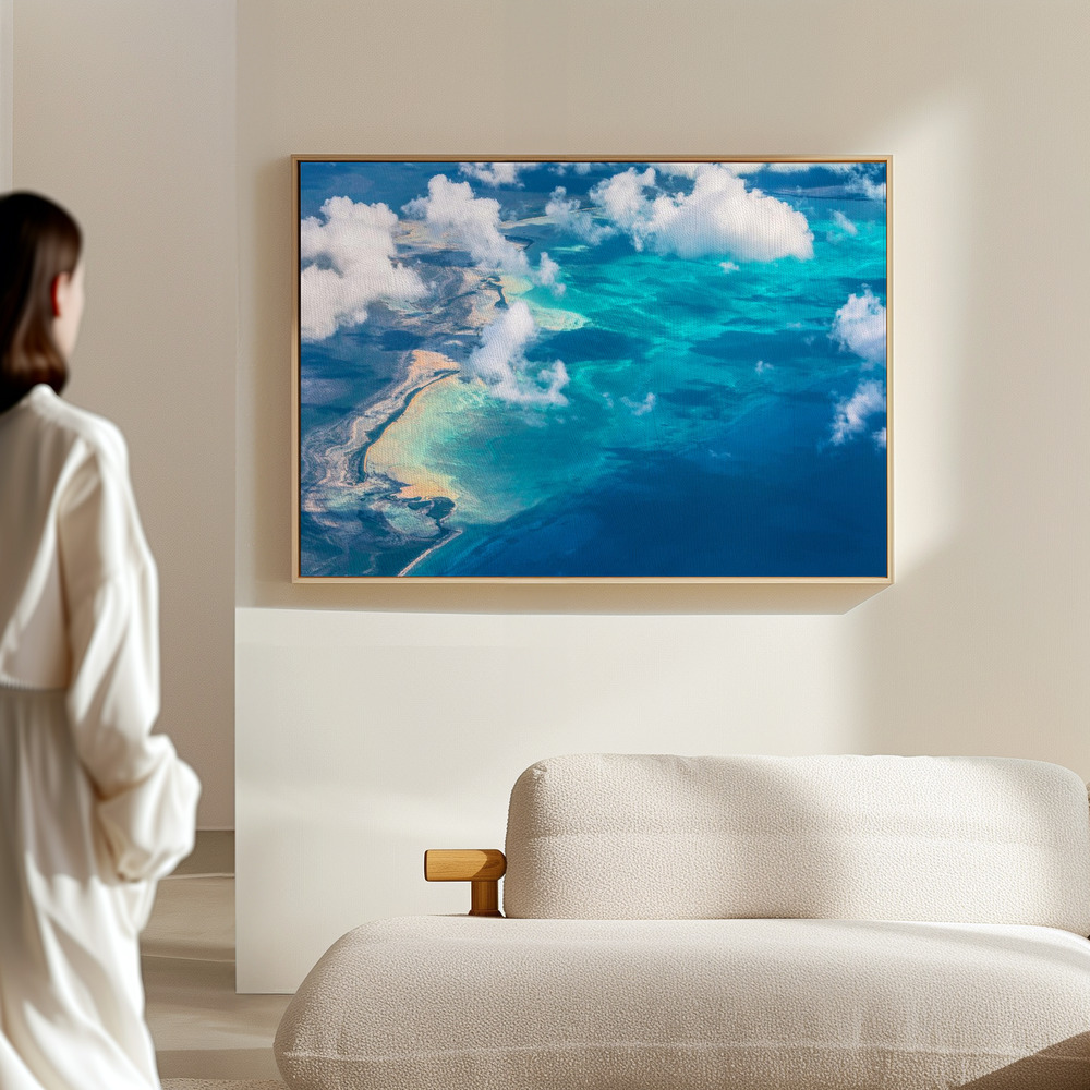 Canvas print - Sand Beach meets ocean in the hall
