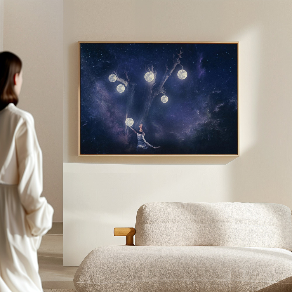 Canvas schilderi - Planet holder in de hal
