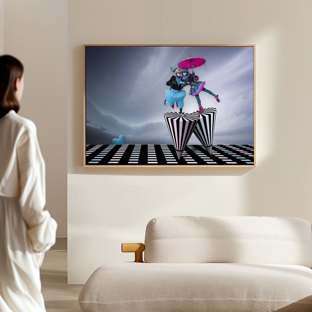 Canvas print - Spinning on the Runway of Love in the hall