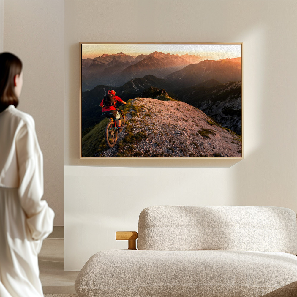 Canvas schilderi - Riding ridge singletrack in de hal