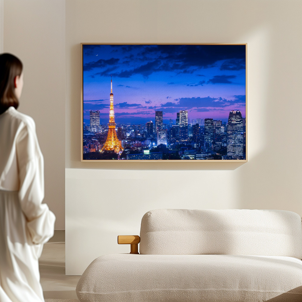 Lærred - Tokyo night view i hallen