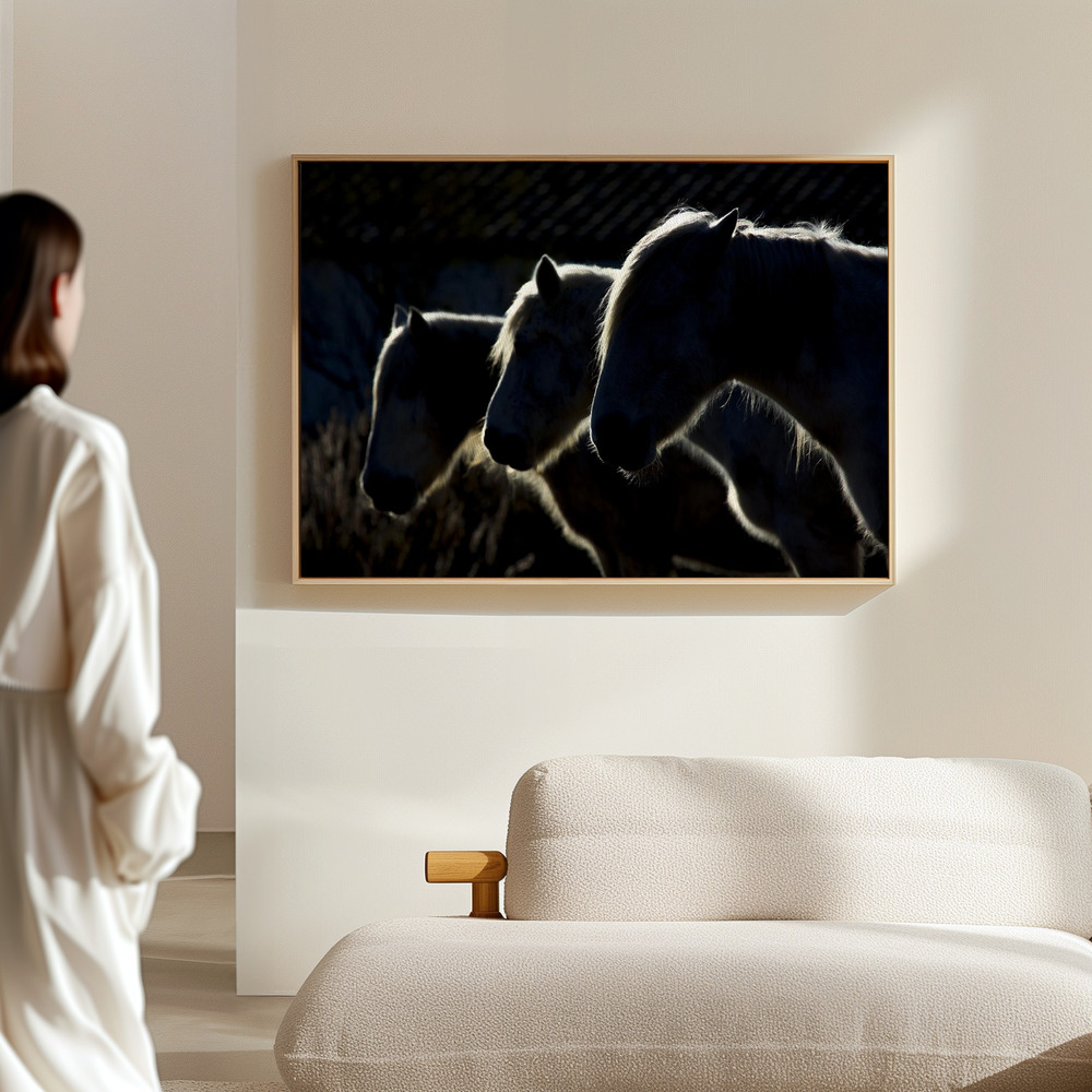 Canvas taulu - Horses (colored version) salissa