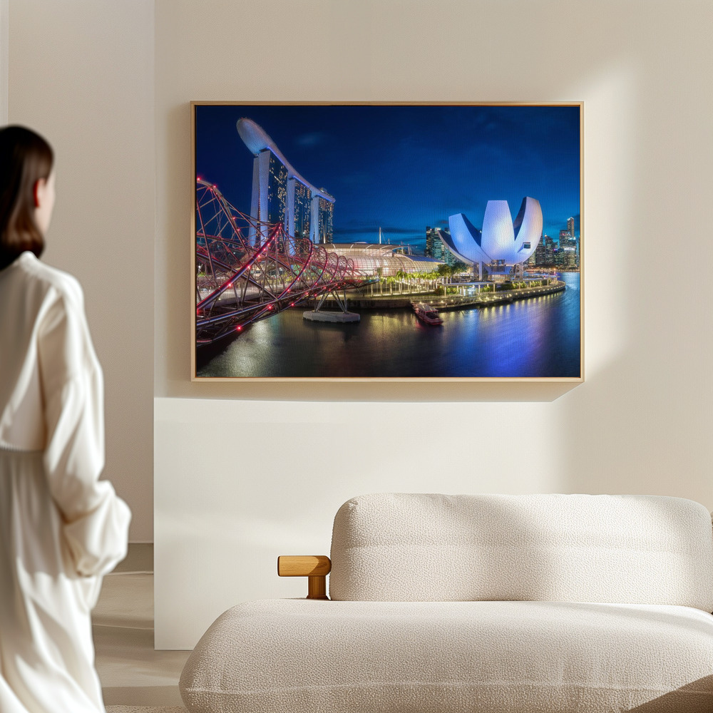 Canvas print - Singapore - Marina Bay Panorama in the hall