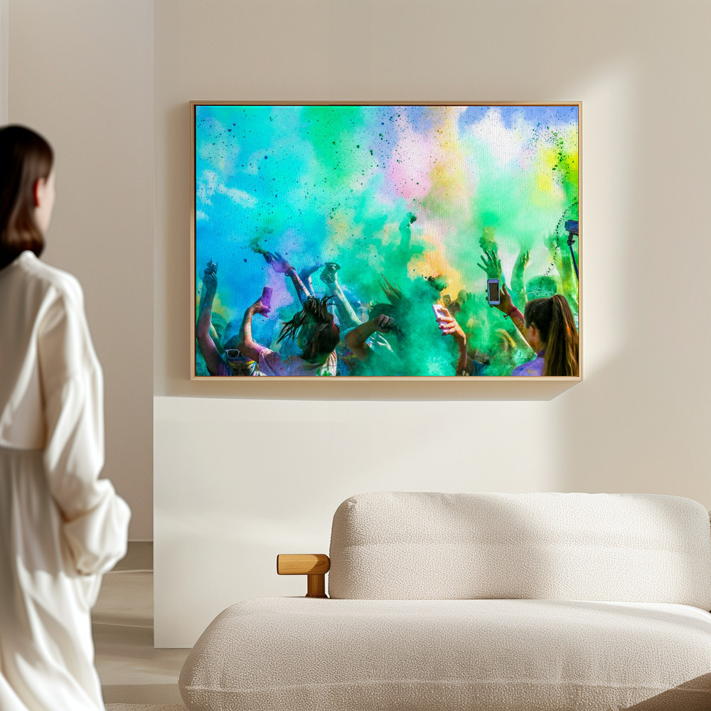 Canvas print - Color Run in the hall