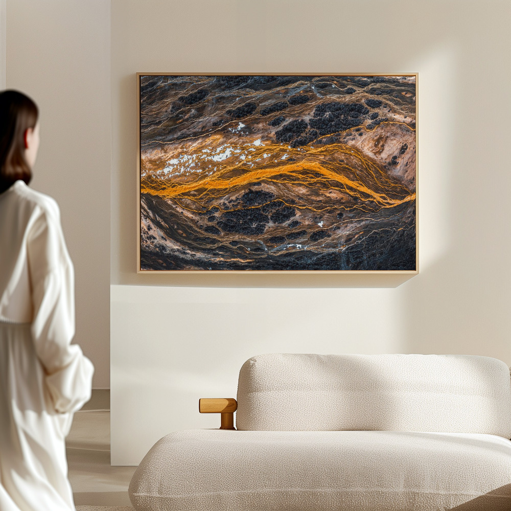 Toile - The pulse of the earth dans le hall