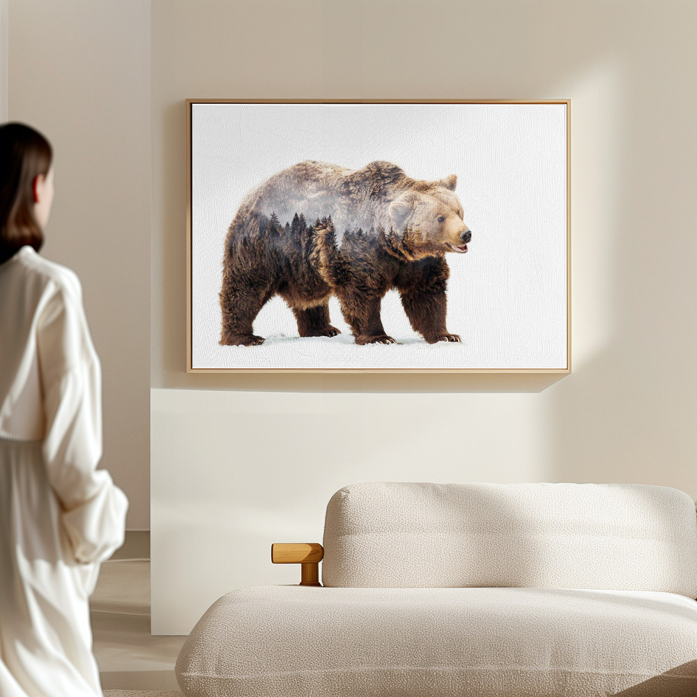 Canvas print - Bear in the hall