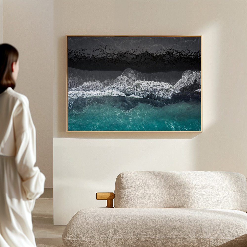 Canvas print - Black beach in the hall