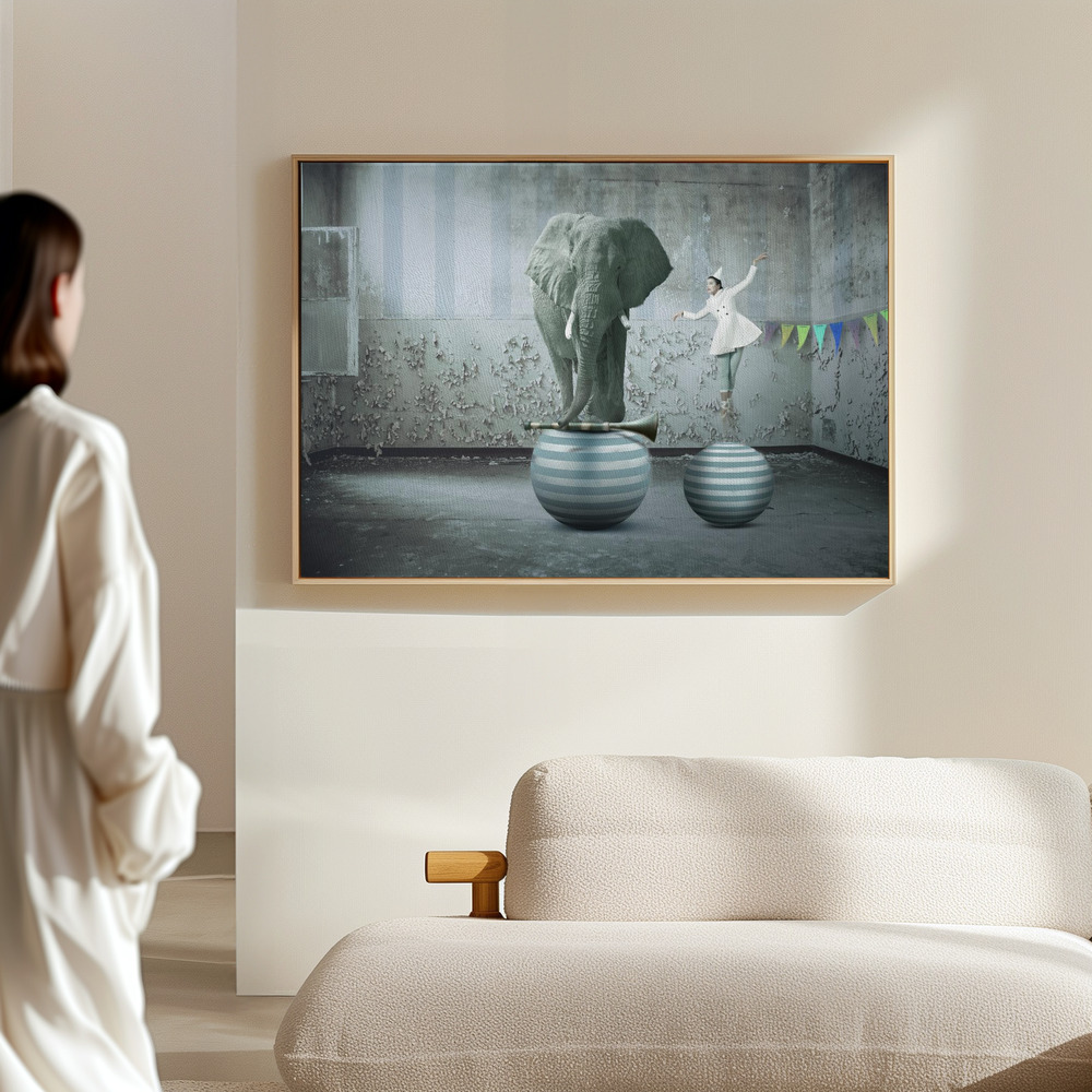 Canvas print - We can meet us  eye-to-eye in the hall