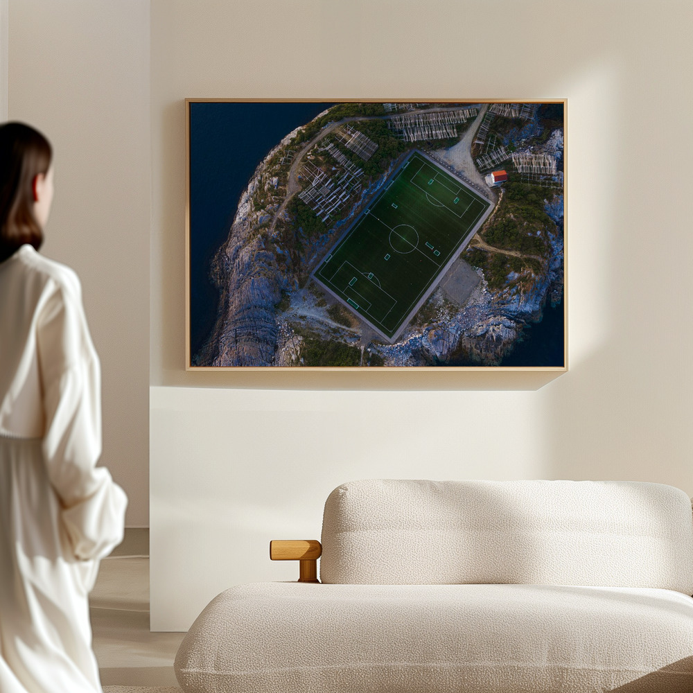 Canvas print - The furthest football field in the hall
